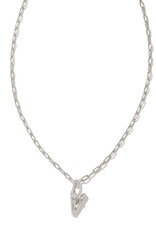 KENDRA SCOTT DESIGN Crystal Letter V Silver Short Pendant Necklace in White Crystal KENDRA SCOTT DESIGN Crystal Letter V Silver Short Pendant Necklace in White Crystal