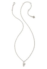 KENDRA SCOTT DESIGN Crystal Letter V Silver Short Pendant Necklace in White Crystal KENDRA SCOTT DESIGN Crystal Letter V Silver Short Pendant Necklace in White Crystal