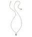 Crystal Letter B Silver Short Pendant Necklace in White Crystal