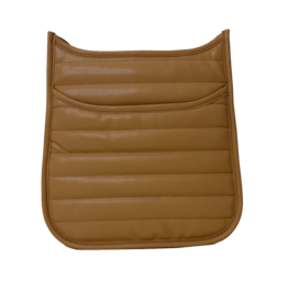 AHDORNED Sarah Quilted Faux Leather Messenger - Camel
