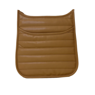 AHDORNED Sarah Quilted Faux Leather Messenger - Camel