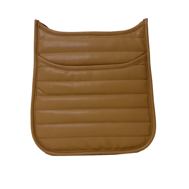 Sarah Quilted Faux Leather Messenger - Camel