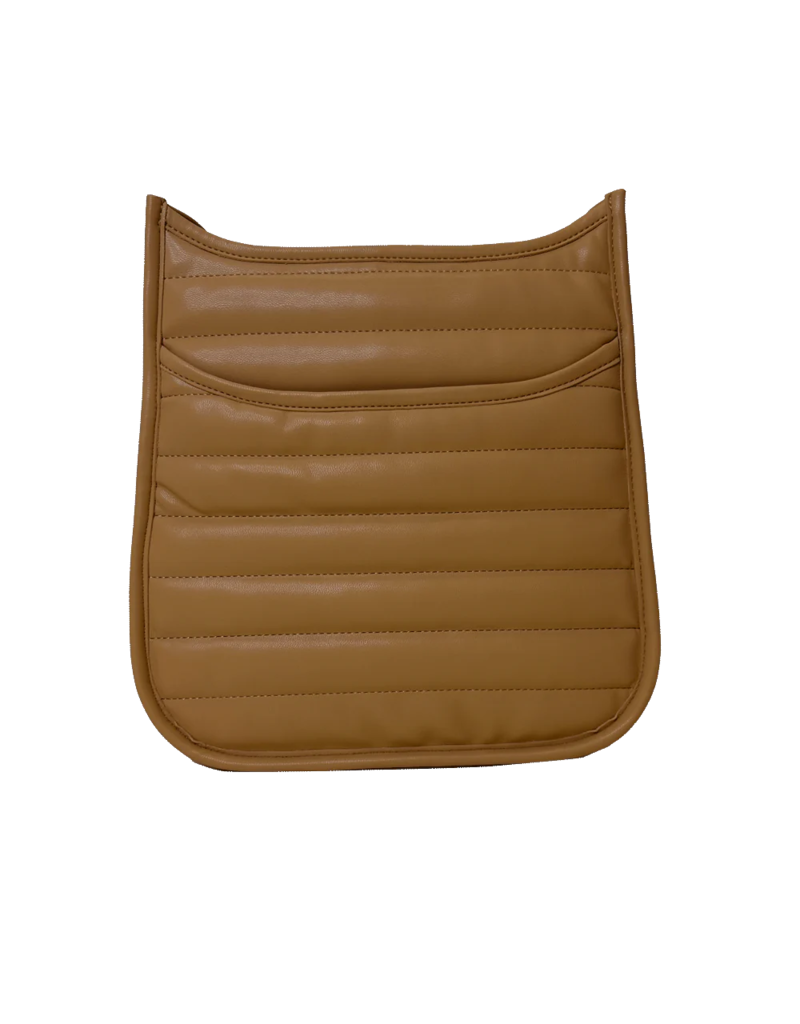 AHDORNED Sarah Quilted Faux Leather Messenger - Camel