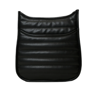 AHDORNED Sarah Quilted Faux Leather Messenger - Black