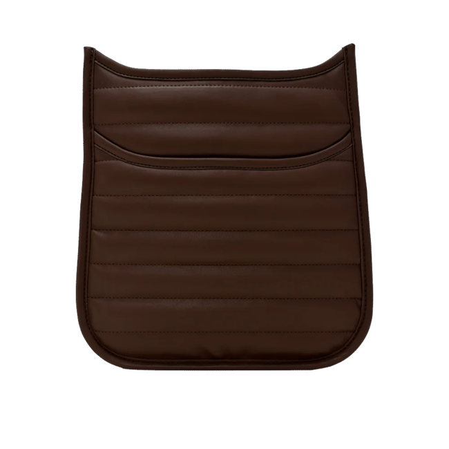 Sarah Quilted Faux Leather Messenger - Mocha