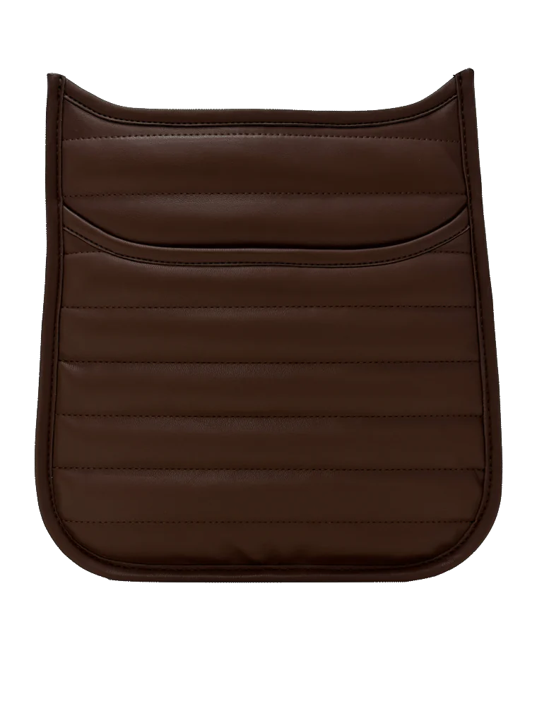 AHDORNED Sarah Quilted Faux Leather Messenger - Mocha