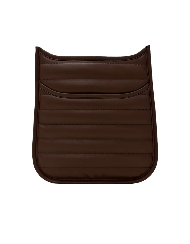 AHDORNED Sarah Quilted Faux Leather Messenger - Mocha