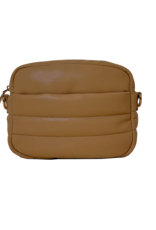 AHDORNED Sadie Quilted Faux Leather Zip Top Messenger - Camel AHDORNED Sadie Quilted Faux Leather Zip Top Messenger - Camel