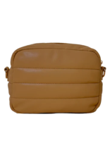 AHDORNED Sadie Quilted Faux Leather Zip Top Messenger - Camel AHDORNED Sadie Quilted Faux Leather Zip Top Messenger - Camel