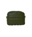 Sadie Quilted Faux Leather Zip Top Messenger - Army Green