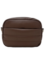 AHDORNED Sadie Quilted Faux Leather Zip Top Messenger - Mocha AHDORNED Sadie Quilted Faux Leather Zip Top Messenger - Mocha