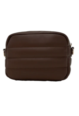 AHDORNED Sadie Quilted Faux Leather Zip Top Messenger - Mocha AHDORNED Sadie Quilted Faux Leather Zip Top Messenger - Mocha