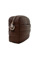 AHDORNED Sadie Quilted Faux Leather Zip Top Messenger - Mocha AHDORNED Sadie Quilted Faux Leather Zip Top Messenger - Mocha