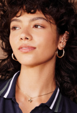 KENDRA SCOTT DESIGN Crystal Letter M Gold Short Pendant Necklace in White Crystal