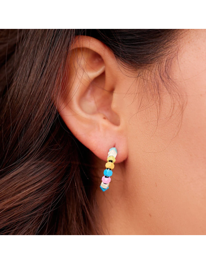 PURA VIDA Bahama Bead Hoop Earrings