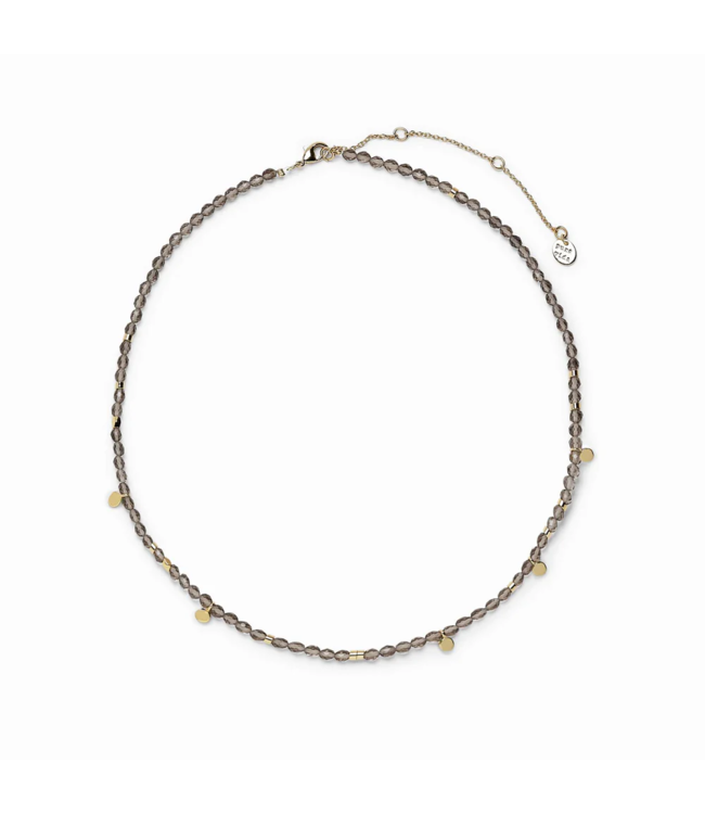 Smokey Quartz Beaded Choker