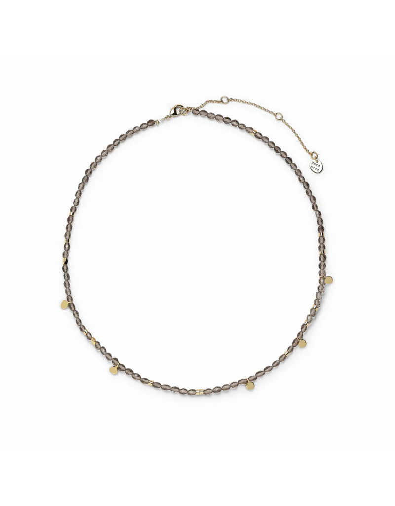 PURA VIDA Smokey Quartz Beaded Choker