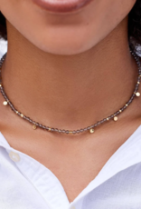 PURA VIDA Smokey Quartz Beaded Choker PURA VIDA Smokey Quartz Beaded Choker