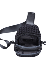SOL & SELENE Beyond The Horizon Woven Neoprene Sling Backpack in Black