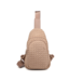 Beyond The Horizon Woven Neoprene Sling Backpack in Nude