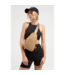Beyond The Horizon Woven Neoprene Sling Backpack in Nude
