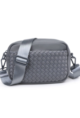 SOL & SELENE Inspiration Woven Neoprene Crossbody in Grey SOL & SELENE Inspiration Woven Neoprene Crossbody in Grey