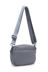 SOL & SELENE Inspiration Woven Neoprene Crossbody in Grey SOL & SELENE Inspiration Woven Neoprene Crossbody in Grey
