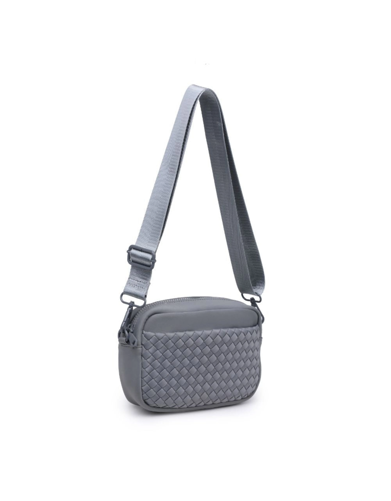 SOL & SELENE Inspiration Woven Neoprene Crossbody in Grey