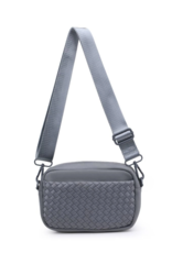 SOL & SELENE Inspiration Woven Neoprene Crossbody in Grey SOL & SELENE Inspiration Woven Neoprene Crossbody in Grey
