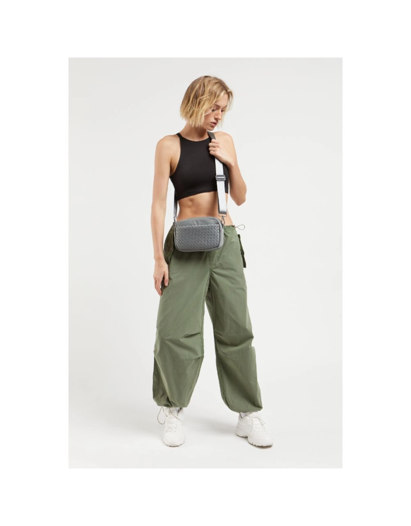 SOL & SELENE Inspiration Woven Neoprene Crossbody in Grey