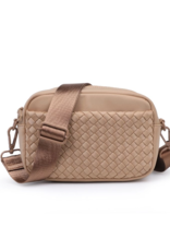 SOL & SELENE Inspiration Woven Neoprene Crossbody in Nude SOL & SELENE Inspiration Woven Neoprene Crossbody in Nude