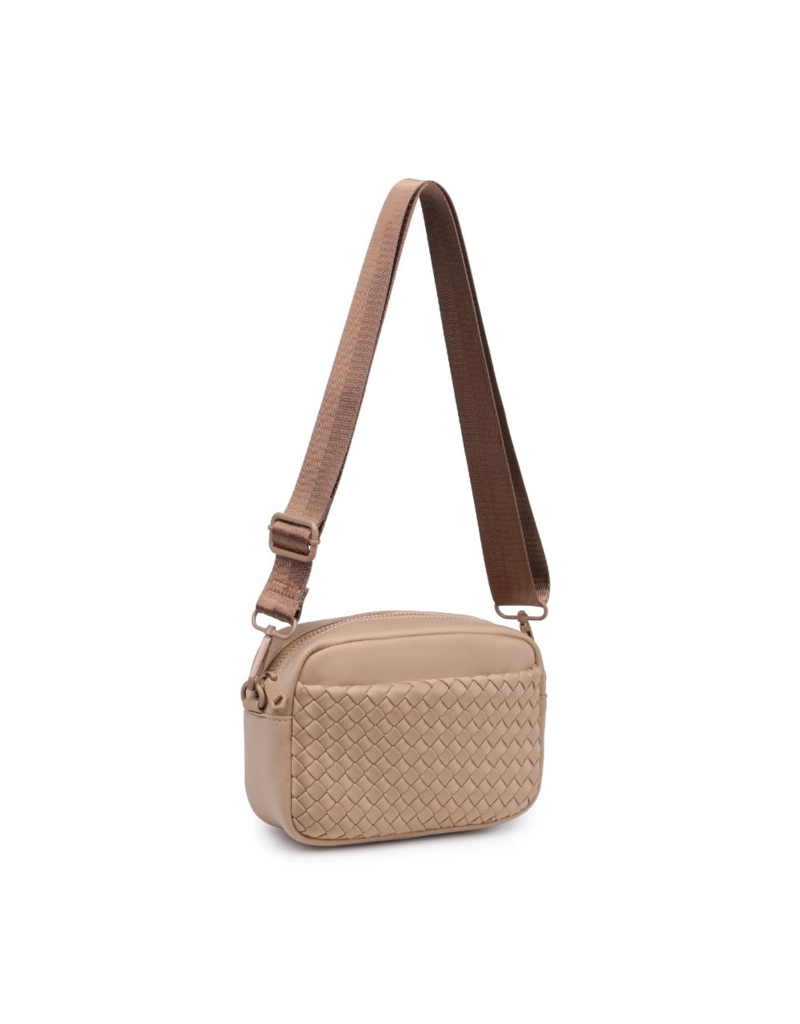 SOL & SELENE Inspiration Woven Neoprene Crossbody in Nude