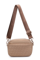 SOL & SELENE Inspiration Woven Neoprene Crossbody in Nude SOL & SELENE Inspiration Woven Neoprene Crossbody in Nude
