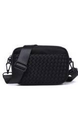 SOL & SELENE Inspiration Woven Neoprene Crossbody in Black