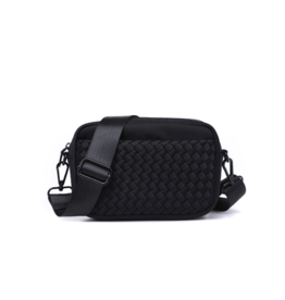 SOL & SELENE Inspiration Woven Neoprene Crossbody in Black