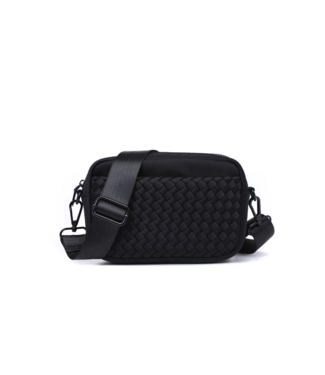 SOL & SELENE Inspiration Woven Neoprene Crossbody in Black