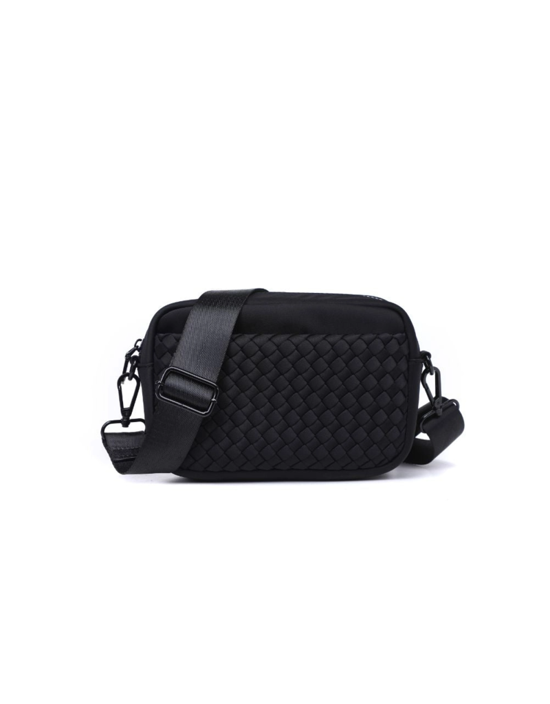 SOL & SELENE Inspiration Woven Neoprene Crossbody in Black