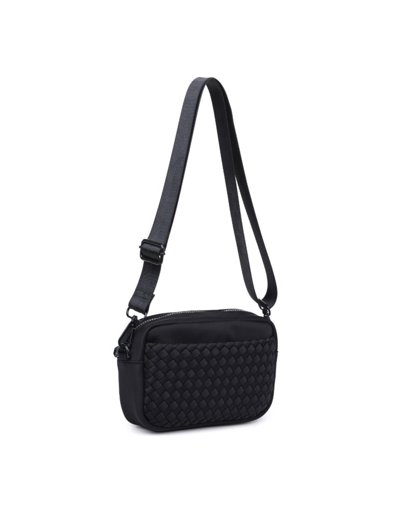 SOL & SELENE Inspiration Woven Neoprene Crossbody in Black