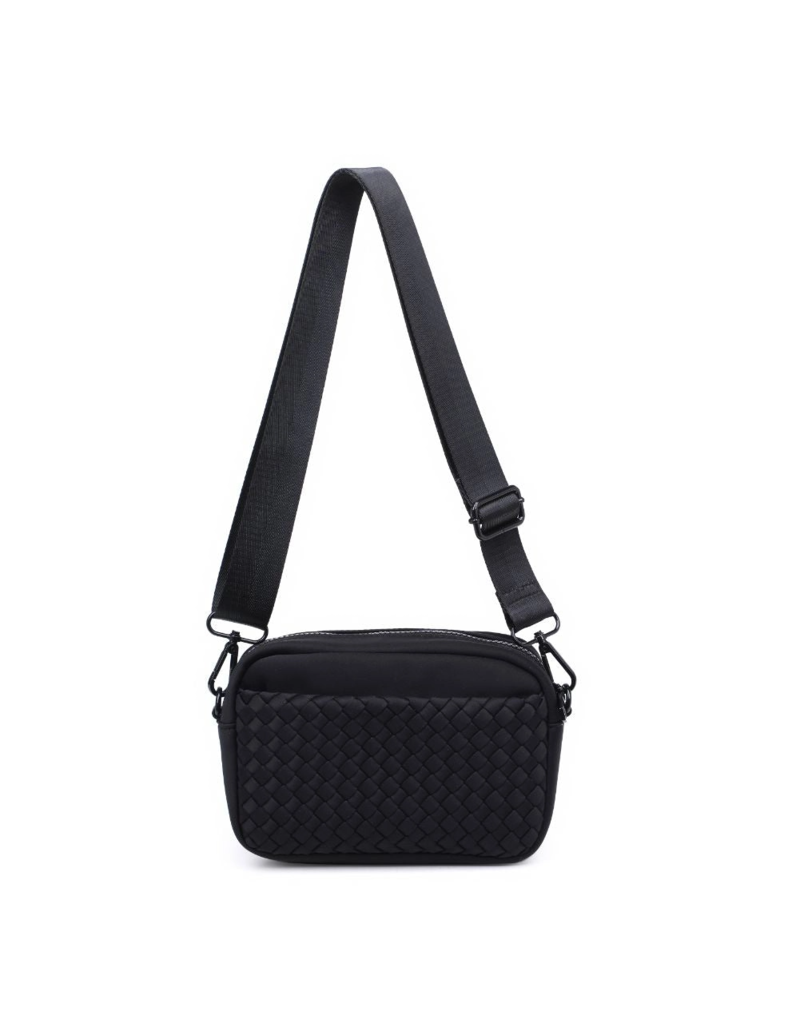 SOL & SELENE Inspiration Woven Neoprene Crossbody in Black