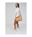 Sky's The Limit Woven Neoprene Medium Tote in Nude