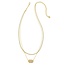 Elisa Herringbone Gold Multi Strand Necklace in Iridescent Drusy