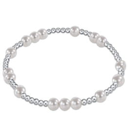 ENEWTON DESIGN Hope Unwritten 5mm Bead Bracelet - Pearl/Silver