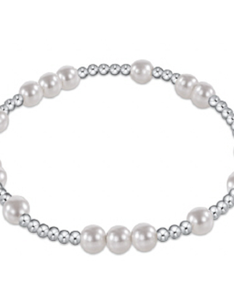 ENEWTON DESIGN Hope Unwritten 5mm Bead Bracelet - Pearl/Silver