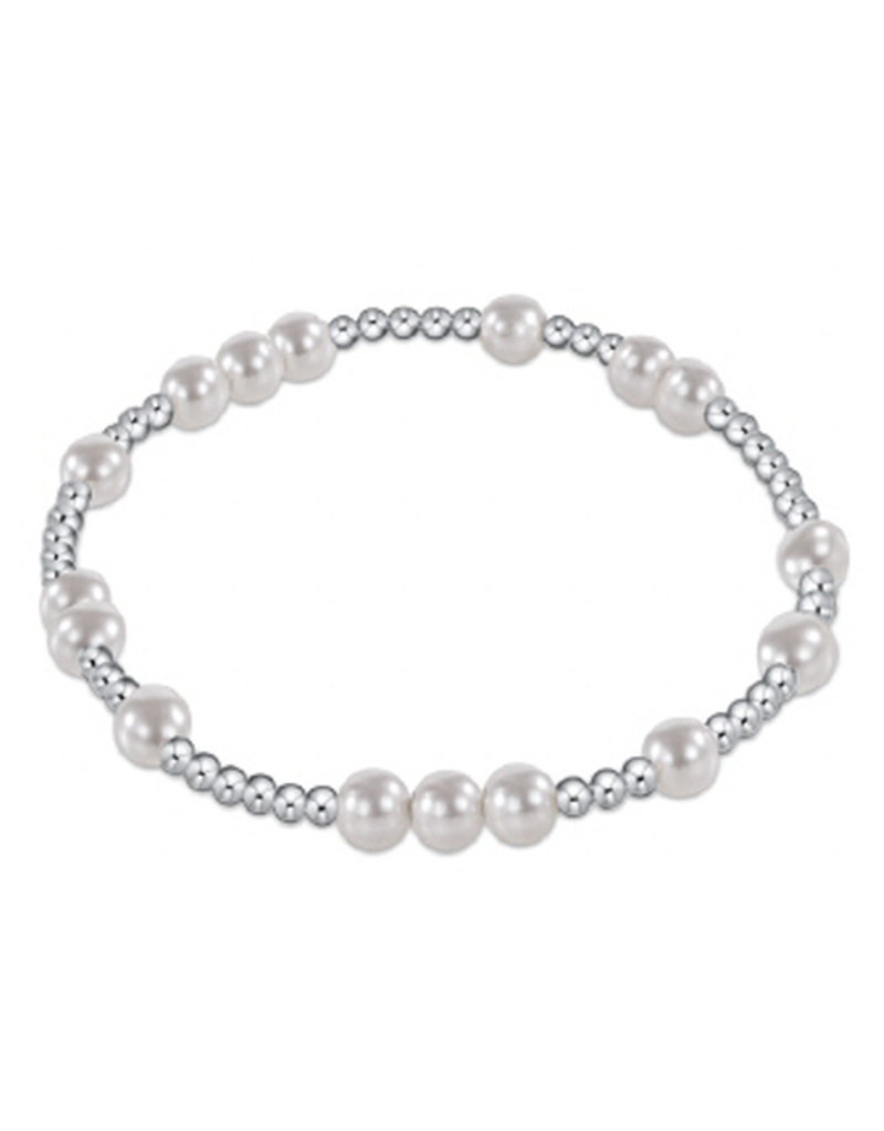 ENEWTON DESIGN Hope Unwritten 5mm Bead Bracelet - Pearl/Silver