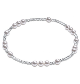 ENEWTON DESIGN Hope Unwritten 4mm Bead Bracelet - Pearl/Silver