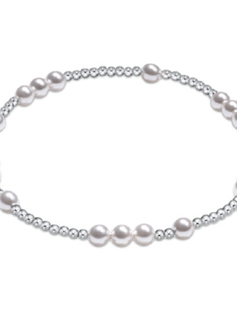 ENEWTON DESIGN Hope Unwritten 4mm Bead Bracelet - Pearl/Silver