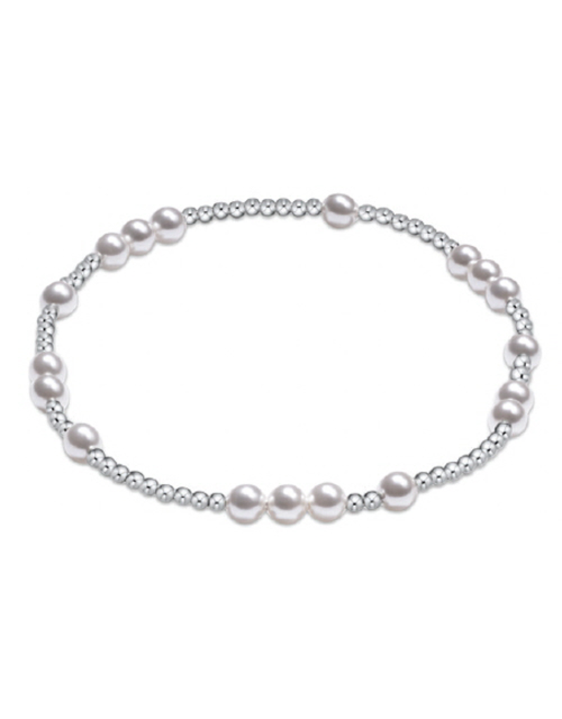 ENEWTON DESIGN Hope Unwritten 4mm Bead Bracelet - Pearl/Silver