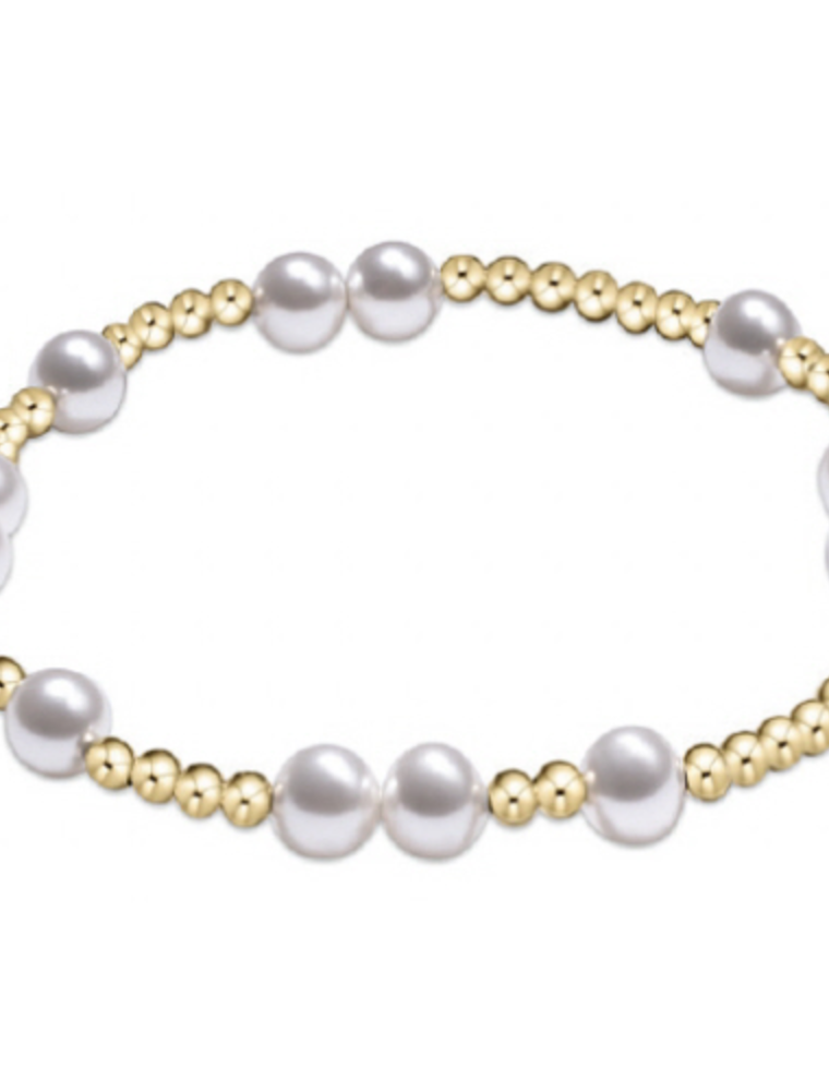 ENEWTON DESIGN Hope Unwritten 6mm Bead Bracelet - Pearl/Gold