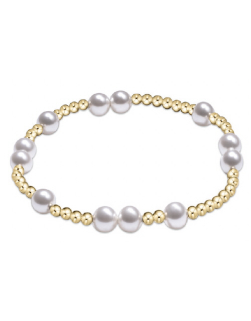 ENEWTON DESIGN Hope Unwritten 6mm Bead Bracelet - Pearl/Gold