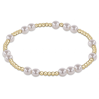ENEWTON DESIGN Hope Unwritten 5mm Bead Bracelet - Pearl/Gold